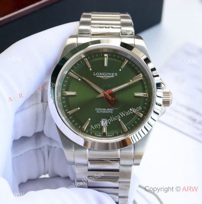 Best Replica Longines Conquest Steel Green Dial 41mm Men's Watch